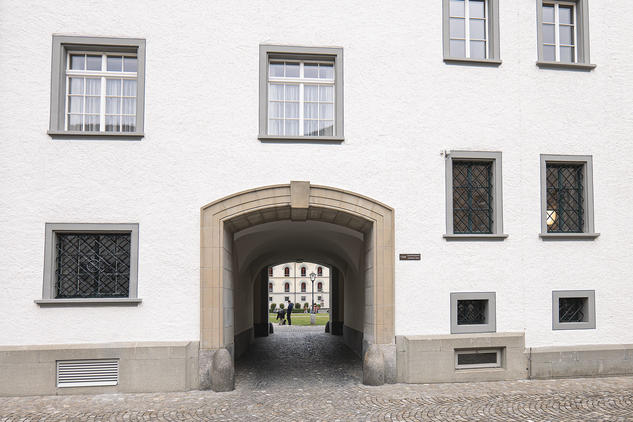 Fassadenrenovation im inneren Klosterhof